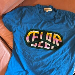 Blue Peace Sign Fiorucci T-Shirt